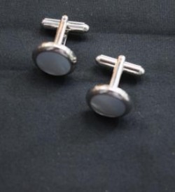 White Stone Cufflinks