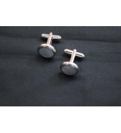 White Stone Cufflinks