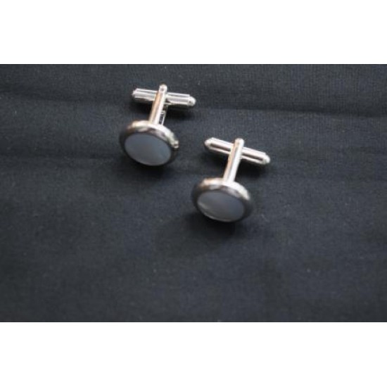 White Stone Cufflinks