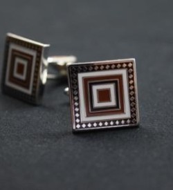 Brown/White Cufflinks