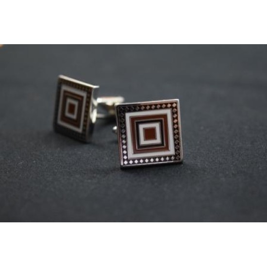 Brown/White Cufflinks