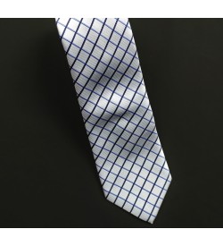 Grey w/ Navy Checks Tie