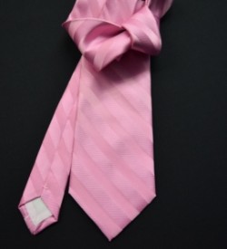 Pink Self Stripe Tie