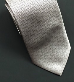 Silver Herringbone Tie