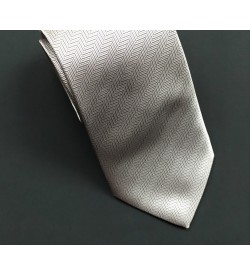 Silver Herringbone Tie