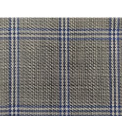 180's Wool & Cashmere - Light Grey w/ Blue Check