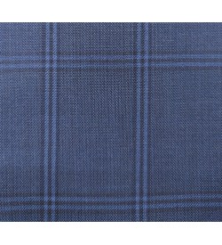 180's Wool & Cashmere - Medium Blue Check