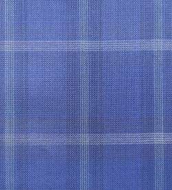 180's Wool & Cashmere - Medium Blue Check