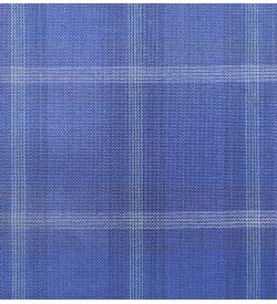 180's Wool & Cashmere - Medium Blue Check