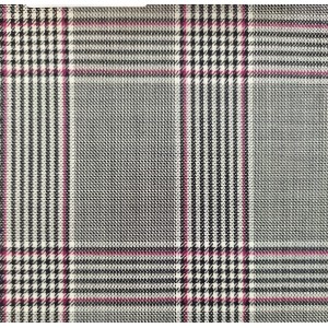 180's Wool & Cashmere - Light Grey w/ Pink Check