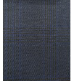 180's Wool & Cashmere - Dark Blue Check