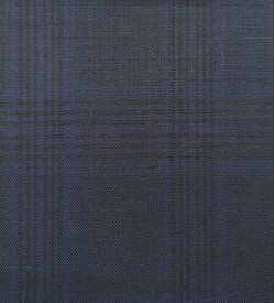 180's Wool & Cashmere - Dark Blue Check