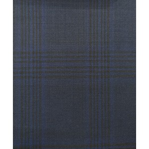 180's Wool & Cashmere - Dark Blue Check