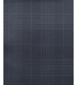 180's Wool & Cashmere - Dark Blue Check