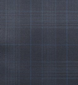 180's Wool & Cashmere - Dark Blue Check