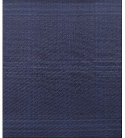 180's Wool & Cashmere - Dark Blue Check