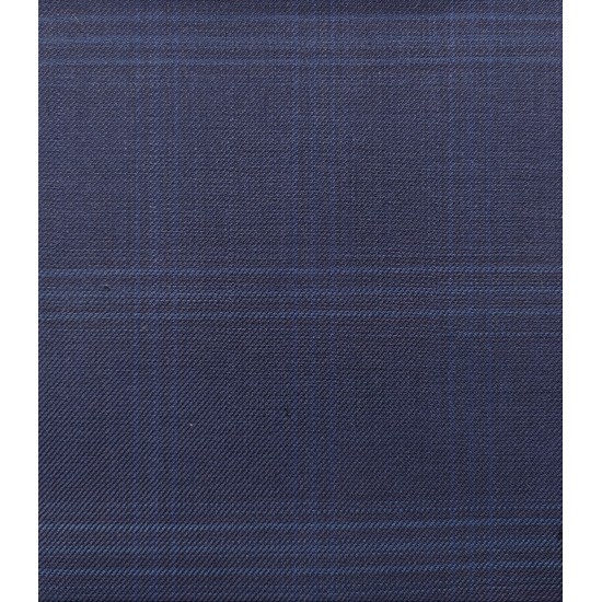 180's Wool & Cashmere - Dark Blue Check