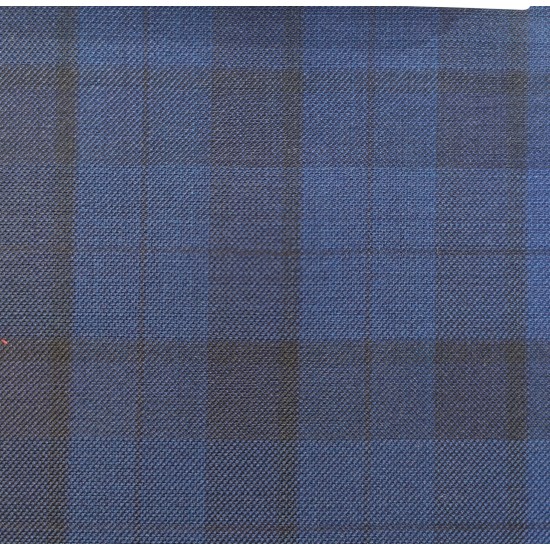 180's Wool & Cashmere - Dark Blue Check