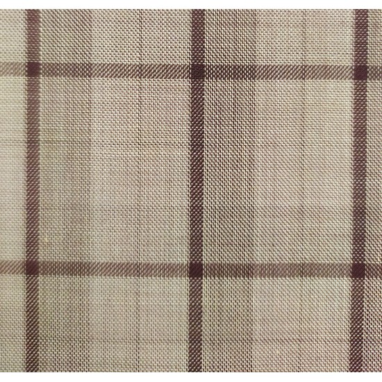 180's Wool & Cashmere - Cream w/ Brown Check