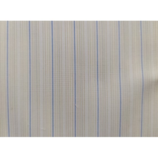 100% Cotton - Mustard w/ Blue Stripe