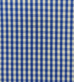 100% Cotton - Medium Blue Gingham