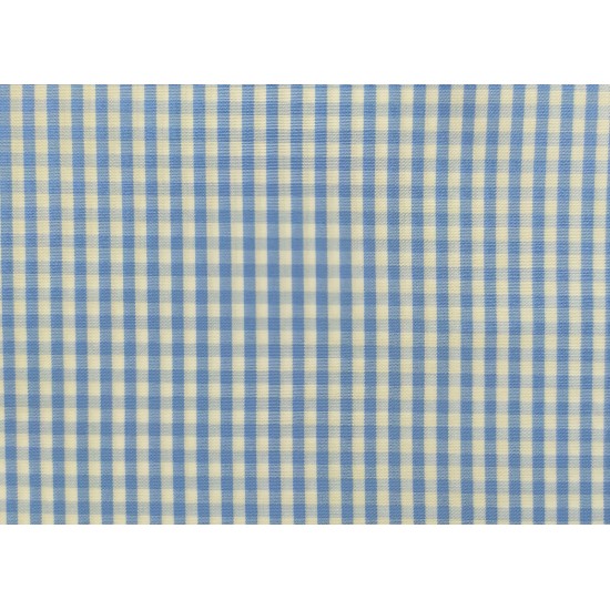 100% Cotton - Light Blue Gingham