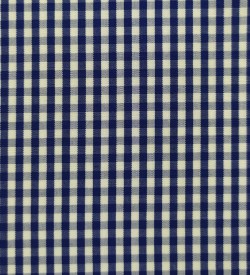 100% Cotton - Dark Blue Gingham