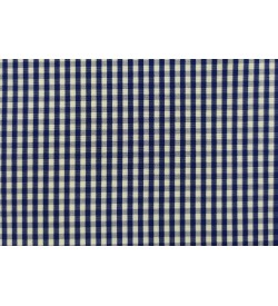 100% Cotton - Dark Blue Gingham