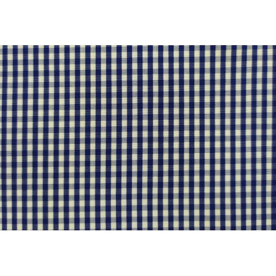 100% Cotton - Dark Blue Gingham