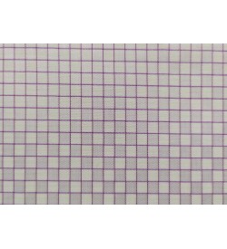 100% Cotton - Purple Grid Check