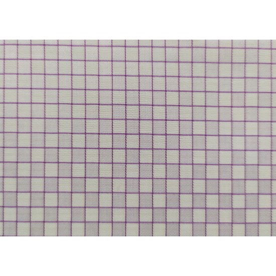 100% Cotton - Purple Grid Check