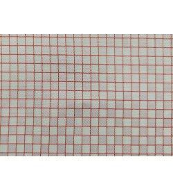 100% Cotton - Pink Grid Check