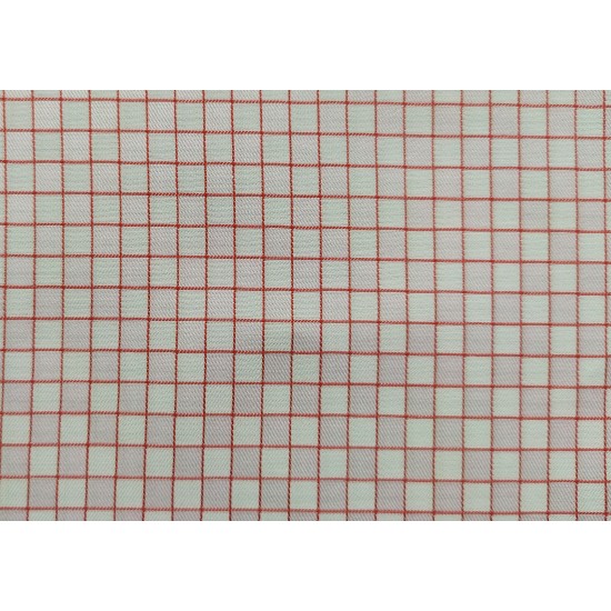 100% Cotton - Pink Grid Check