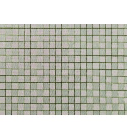 100% Cotton - Green Grid Check