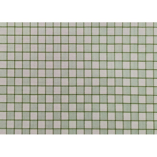 100% Cotton - Green Grid Check