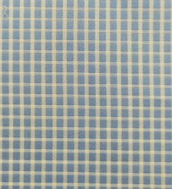 100% Cotton - Light Blue Check