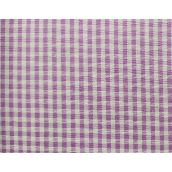 100% Cotton - Purple Check