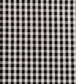 100% Cotton - Black/White Check