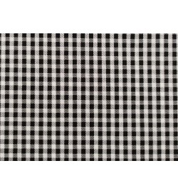 100% Cotton - Black/White Check