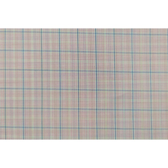 100% Cotton - Pink w/Blue Check