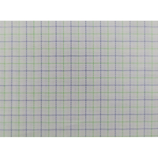 100% Cotton - Green/Blue Check