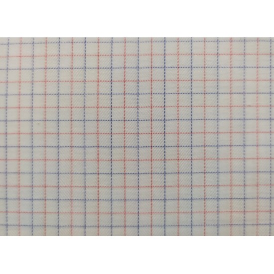 100% Cotton - Red/Blue Check