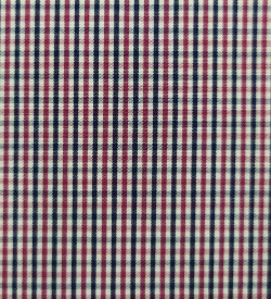 100% Cotton - Maroon/Dark Blue Checks