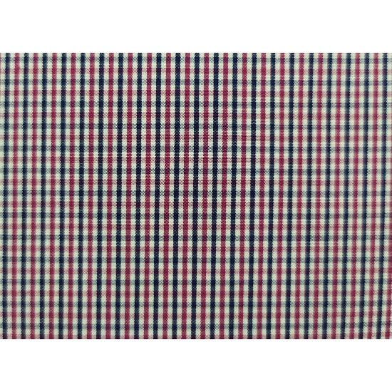 100% Cotton - Maroon/Dark Blue Checks