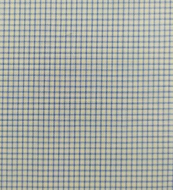 100% Cotton - Light Blue Check