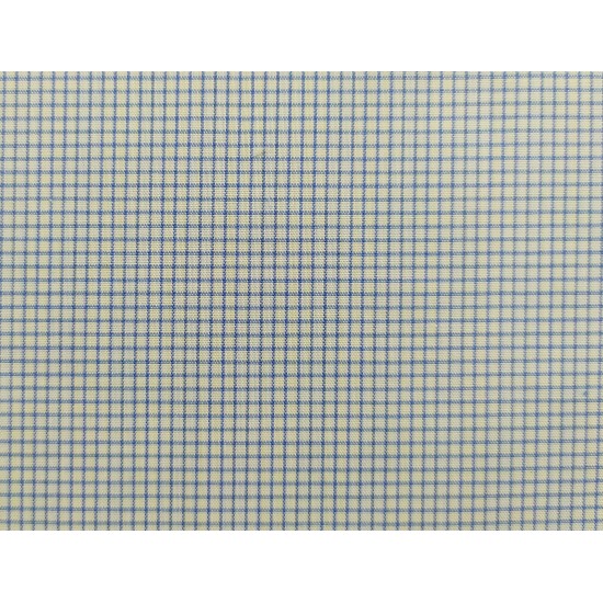 100% Cotton - Light Blue Check