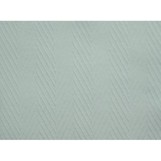 100% Cotton Herringbone - White