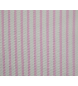 100% Cotton Stripe - Light Pink