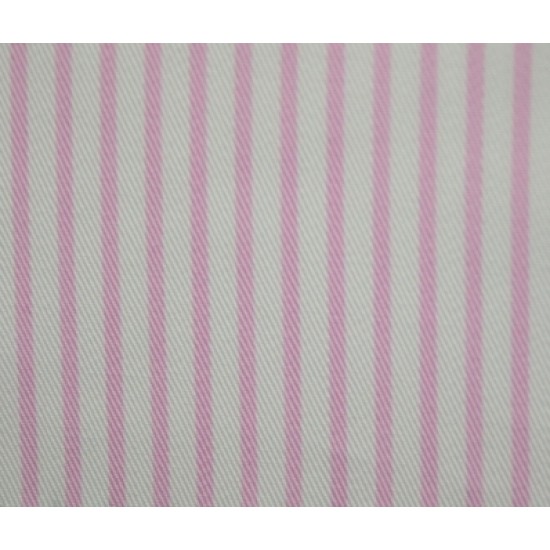 100% Cotton Stripe - Light Pink