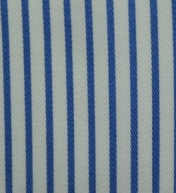 100% Cotton Stripes - Blue on White